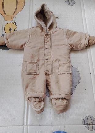 Комбинезон сплошной песочный деми mothercare