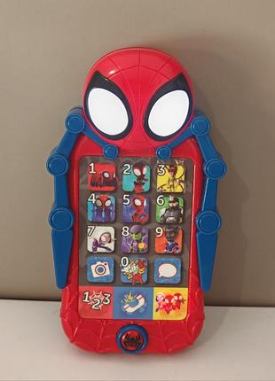 Spidey and his amazing friends toy phone for toddler with built-in preschool ...интерактивный обучающий игрушечный телефон для малышей человек паук