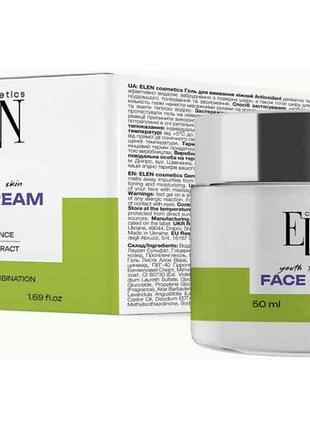 Крем для лица д/жирной и комбинированной кожи 50мл тм elen cosmetics