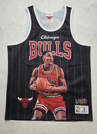 Баскетбольная майка mitchell &amp; ness scottie pippen chicago bulls 1997 nba finals tank top