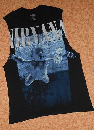 Майка безрукавка nirvana/nevermind/oversize/рок мерч