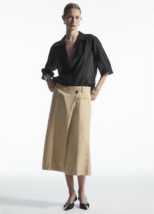 Брюки кюлоти cos з асиметричним запахом р.34eur