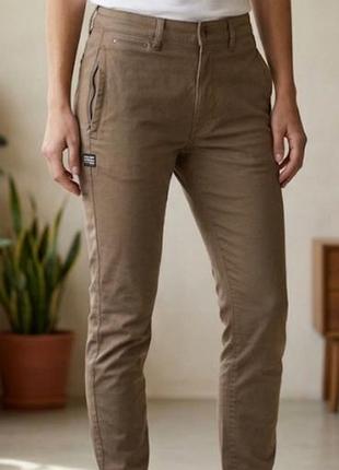 ​жіночі вузькі брюки-чінос g-star raw (skinny chino wmn) — w29 / l30, штани з високою посадкою/30