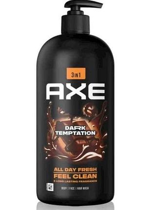 Гель-шампунь 900мл для душу dark temptation тм axe
