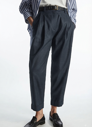 👖 женские штаны cos, темно-сине-серые, eur 40