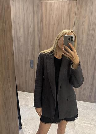 Жакет піджак zara льон