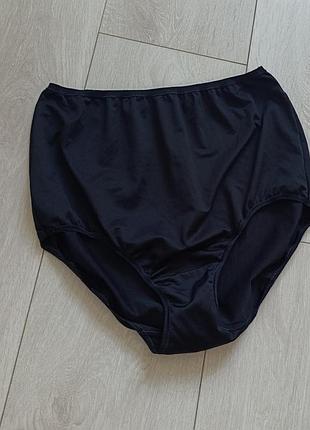 Черные базовые трусики гладкие трусы высокая посадка m&amp;s xl 2xl 14 16 42 44