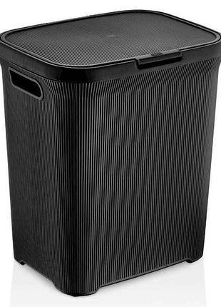Корзина для белья 52л черная line (x-86-(black)) ozer-cz-006 тм ozer