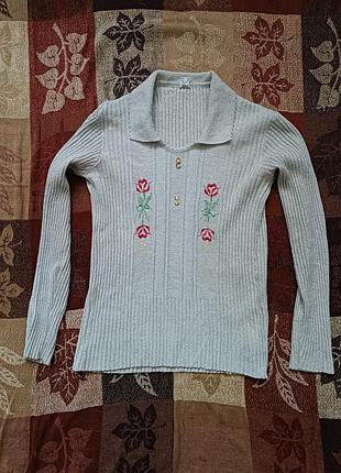 Винтажная трикотажная кофта made in syria, винтажный бренд tricot rijleh