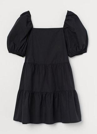 Чорне вільне плаття h&m коттон