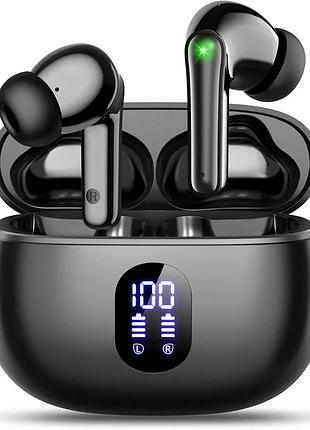 Навушники вакуумні zzu bluetooth 5,3 з 4 мікрофонами enc, 3d hi-fi стерео, глибокими басами, 48 годин роботи, новинка 2026