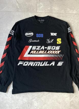 Футболка лонгслів sza sos tour tde top dawg ent rap hip hop racing long sleeve t-shirt medium