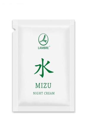 Нічний крем mizu night cream/нічний крем для обличчя mizu з екстрактом зеленого ікри