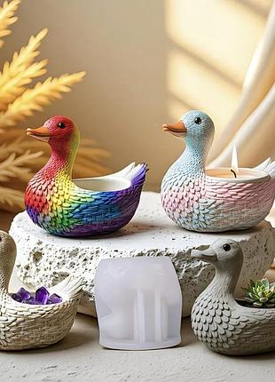 Силиконовая флрма молд для свечей, под украшения 🦆🦆🦆 в виде утки