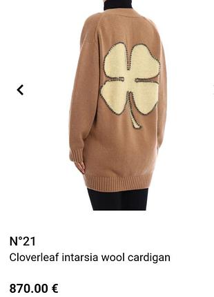 Элитный шерстяной кардиган n°21 (alessandro dell'acqua) — cloverleaf intarsia wool cardigan