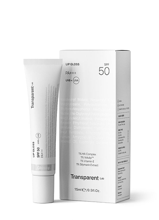 Блеск для губ lip gloss moisturizing lip gloss with sp50 transparent lab