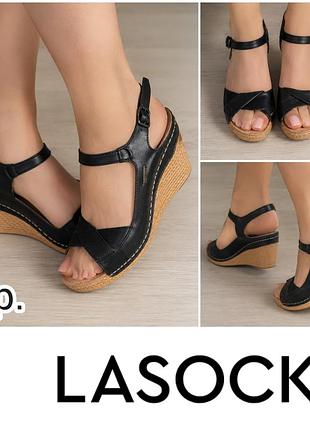 Жіночі шкіряні босоніжки lasocki, р. 36