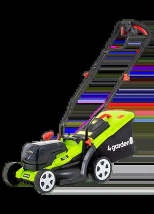 Газонокосилка аккумуляторная 2x20v 4garden am3422s