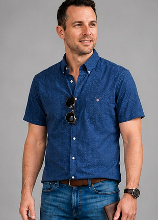 Gant the oxford shirt fitted чоловіча сорочка m 39/40 100% бавовна