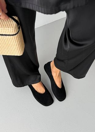 Черные женские балетки