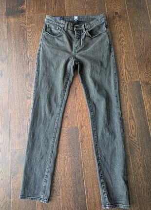 Мужские джинсы pretty green erwood slim fit в фирменном вываренном графитовом цвете