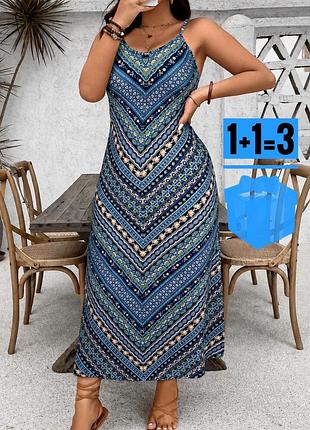 Сукня міді в абстрактний shein 4xl