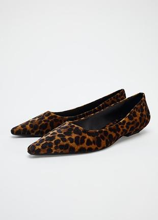 Туфлі zara принт лео