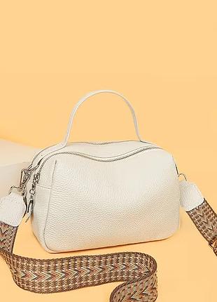 Елегантна жіноча 👜 сумка через плече з натуральної шкіри