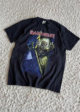 Футболка мерч з великим принтом iron maiden оригінал