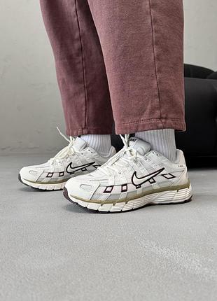 Кросівки жіночі nike p-6000 beige/bordo