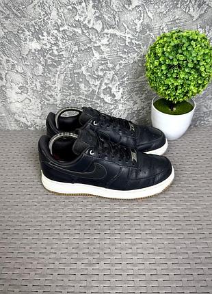 Nike air force 1 кроссовки 38 размер кожаные спортивные темно-синие
