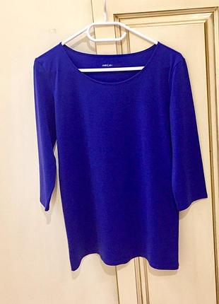 Новая.футболка из полиамида и эластана брендовая marc cain sports delicate second skin t-shirt bright navy оригинал из свежих коллекций