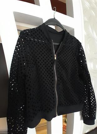 Кофта бомбер в сітку h&m s 2
