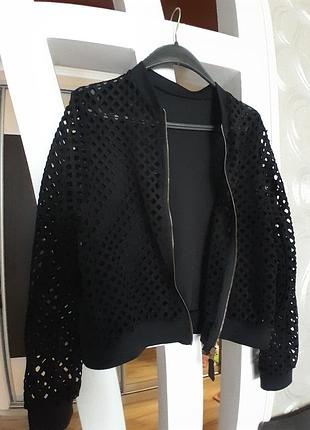 Кофта бомбер в сітку h&m s 3