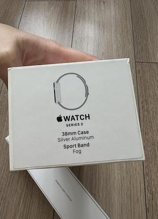 Оригінальна коробка apple watch series 3, 38 мм, silver aluminum