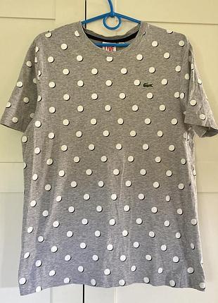 Футболка сіра в крапку lacoste