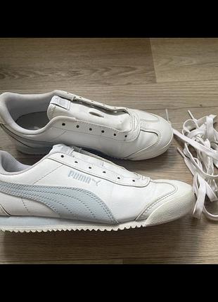 Кросівки шкіряні білі puma