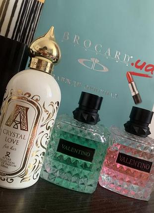 Парфумерія оригінал розпродаж valentino, attar cristal love 70-80 ml залишок флакона