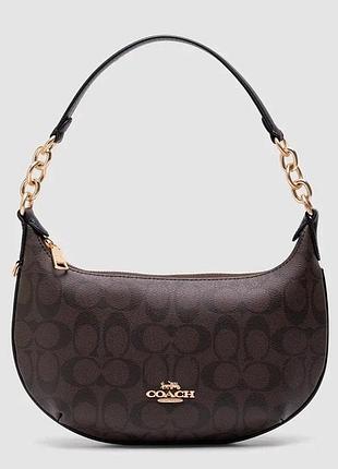 Сумка coach payton hobo in signature canvas in brown