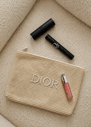 Лимитированная плетеная косметичка клатч dior оригинал limited edition