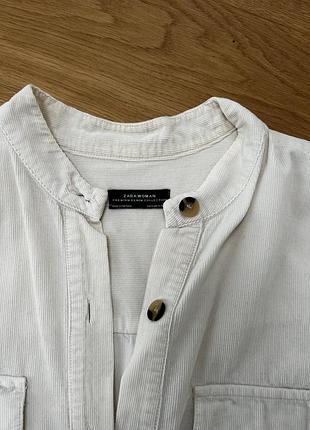 Вельветова сорочка zara premium denim oversize — s