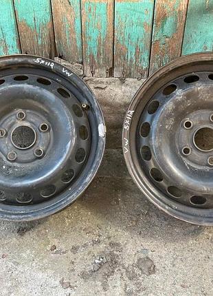 Оригінальні сталеві диски vw t4 r15 5×112 і одне в зборі запаска