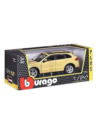 Нова в коробці автомодель bburago porsche cayenne turbo жовтий (18-21056,yellow)