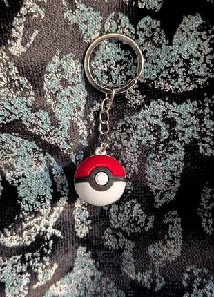 Брелок pokemon go покебол аниме покемон круглый резиновый шарик брелоки pokemon pokeball pikachu anime пикачу poke ball