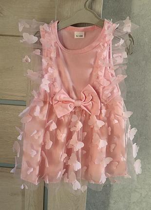 Сукня з метеликами , розмір 68-74