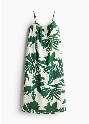 Плаття сукня сарафан h&m зелений оверсайз s m