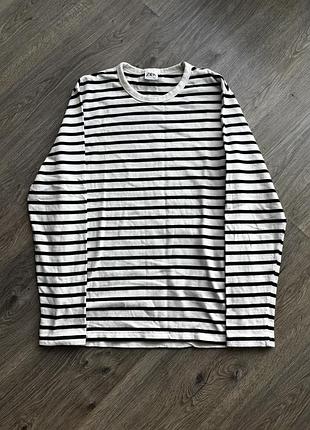 Japanese style longsleeve лонгслів зара полосатий