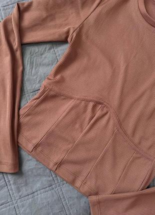Кофта в рубчик топ лонгслів 3