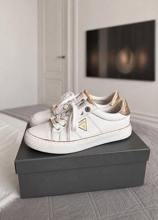 Кеди кросівки guess білі золоті
