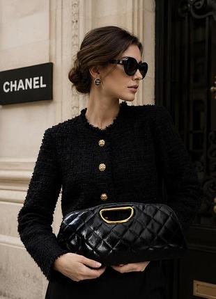 Стеганая сумка клатч в стиле chanel, сумочка